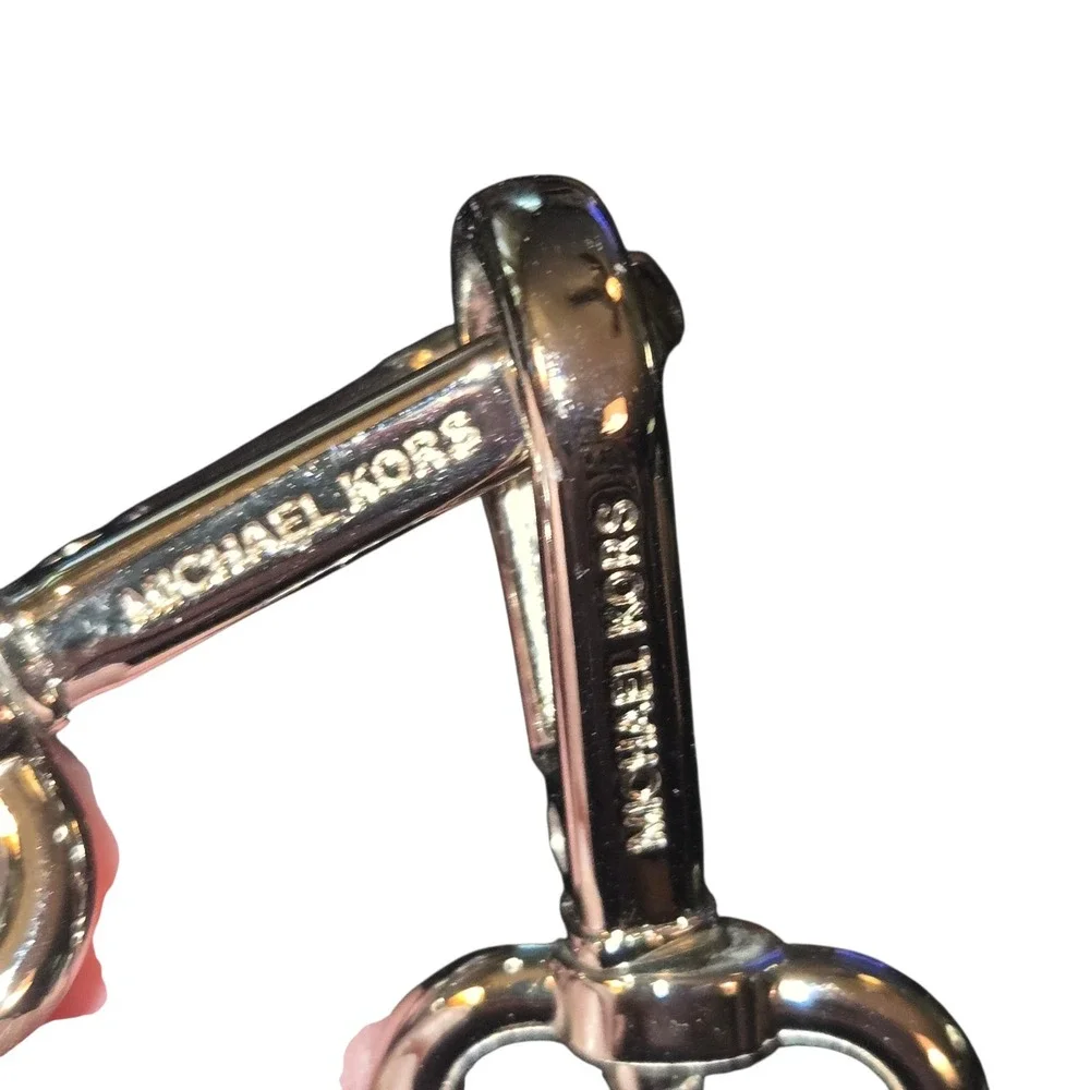 Michael Kors Belt Womens 3X Silver Metallic Reversible Lobster Clasp Slim 46in
